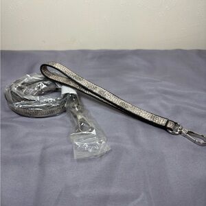 Silver Crossbody and Wristlet Strap